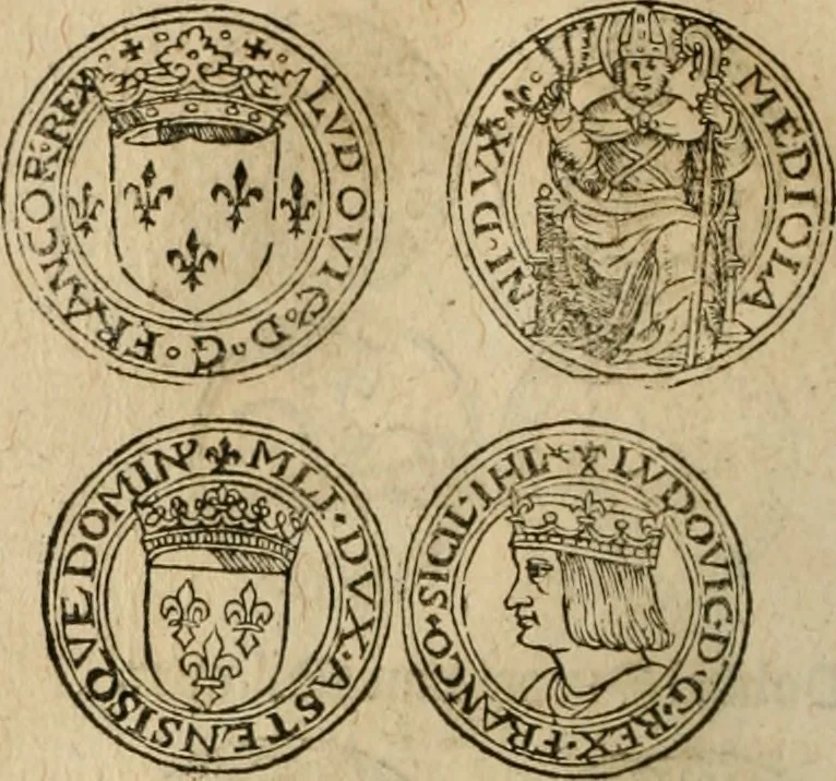 An illustration from Ordonnancie ende instructie naer de welcke voort-aen hen moeten reguleren die ghesworen wisselaers ofte collecteurs vande goude ende silvere penningen, wesende verboden, gheschroyt, te licht oft te seer versleten, ende oversulex verclaert ende ghehouden voor billoen, daer toe geoommitteert om de selve te leveren inde munten van Sijne Majesteyt, ende al daer bekeert te worden in penninghen van hunnen slaghe, 1633, leaf 61