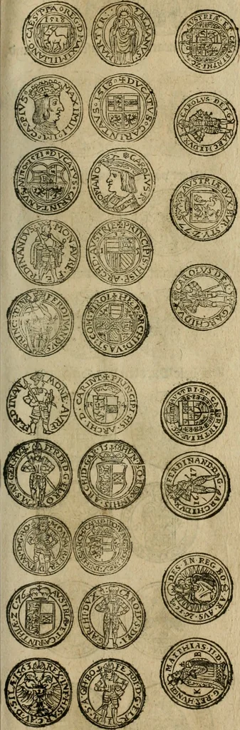 An illustration from Ordonnancie ende instructie naer de welcke voort-aen hen moeten reguleren die ghesworen wisselaers ofte collecteurs vande goude ende silvere penningen, wesende verboden, gheschroyt, te licht oft te seer versleten, ende oversulex verclaert ende ghehouden voor billoen, daer toe geoommitteert om de selve te leveren inde munten van Sijne Majesteyt, ende al daer bekeert te worden in penninghen van hunnen slaghe, 1633, leaf 66