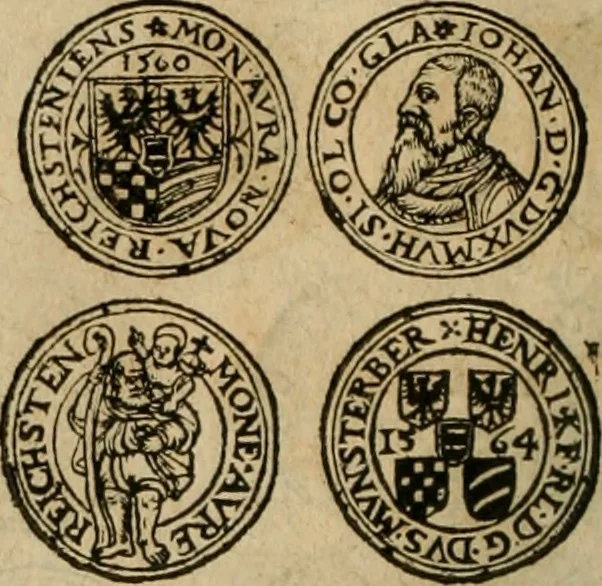 An illustration from Ordonnancie ende instructie naer de welcke voort-aen hen moeten reguleren die ghesworen wisselaers ofte collecteurs vande goude ende silvere penningen, wesende verboden, gheschroyt, te licht oft te seer versleten, ende oversulex verclaert ende ghehouden voor billoen, daer toe geoommitteert om de selve te leveren inde munten van Sijne Majesteyt, ende al daer bekeert te worden in penninghen van hunnen slaghe, 1633, leaf 69