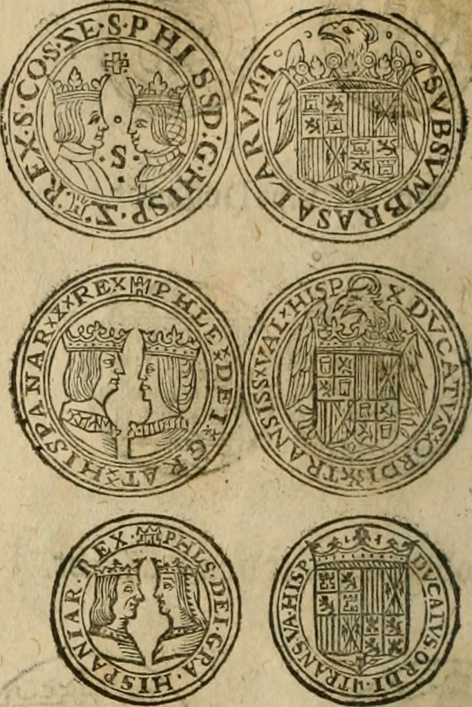 An illustration from Ordonnancie ende instructie naer de welcke voort-aen hen moeten reguleren die ghesworen wisselaers ofte collecteurs vande goude ende silvere penningen, wesende verboden, gheschroyt, te licht oft te seer versleten, ende oversulex verclaert ende ghehouden voor billoen, daer toe geoommitteert om de selve te leveren inde munten van Sijne Majesteyt, ende al daer bekeert te worden in penninghen van hunnen slaghe, 1633, leaf 71