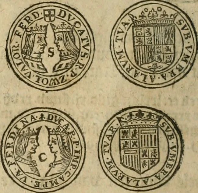 An illustration from Ordonnancie ende instructie naer de welcke voort-aen hen moeten reguleren die ghesworen wisselaers ofte collecteurs vande goude ende silvere penningen, wesende verboden, gheschroyt, te licht oft te seer versleten, ende oversulex verclaert ende ghehouden voor billoen, daer toe geoommitteert om de selve te leveren inde munten van Sijne Majesteyt, ende al daer bekeert te worden in penninghen van hunnen slaghe, 1633, leaf 71