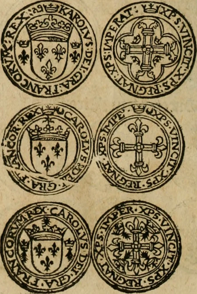 An illustration from Ordonnancie ende instructie naer de welcke voort-aen hen moeten reguleren die ghesworen wisselaers ofte collecteurs vande goude ende silvere penningen, wesende verboden, gheschroyt, te licht oft te seer versleten, ende oversulex verclaert ende ghehouden voor billoen, daer toe geoommitteert om de selve te leveren inde munten van Sijne Majesteyt, ende al daer bekeert te worden in penninghen van hunnen slaghe, 1633, leaf 81