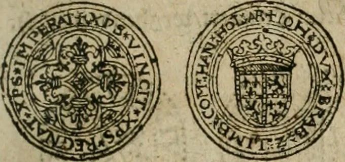An illustration from Ordonnancie ende instructie naer de welcke voort-aen hen moeten reguleren die ghesworen wisselaers ofte collecteurs vande goude ende silvere penningen, wesende verboden, gheschroyt, te licht oft te seer versleten, ende oversulex verclaert ende ghehouden voor billoen, daer toe geoommitteert om de selve te leveren inde munten van Sijne Majesteyt, ende al daer bekeert te worden in penninghen van hunnen slaghe, 1633, leaf 84