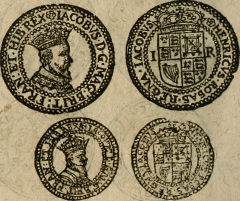 An illustration from Ordonnancie ende instructie naer de welcke voort-aen hen moeten reguleren die ghesworen wisselaers ofte collecteurs vande goude ende silvere penningen, wesende verboden, gheschroyt, te licht oft te seer versleten, ende oversulex verclaert ende ghehouden voor billoen, daer toe geoommitteert om de selve te leveren inde munten van Sijne Majesteyt, ende al daer bekeert te worden in penninghen van hunnen slaghe, 1633, leaf 87