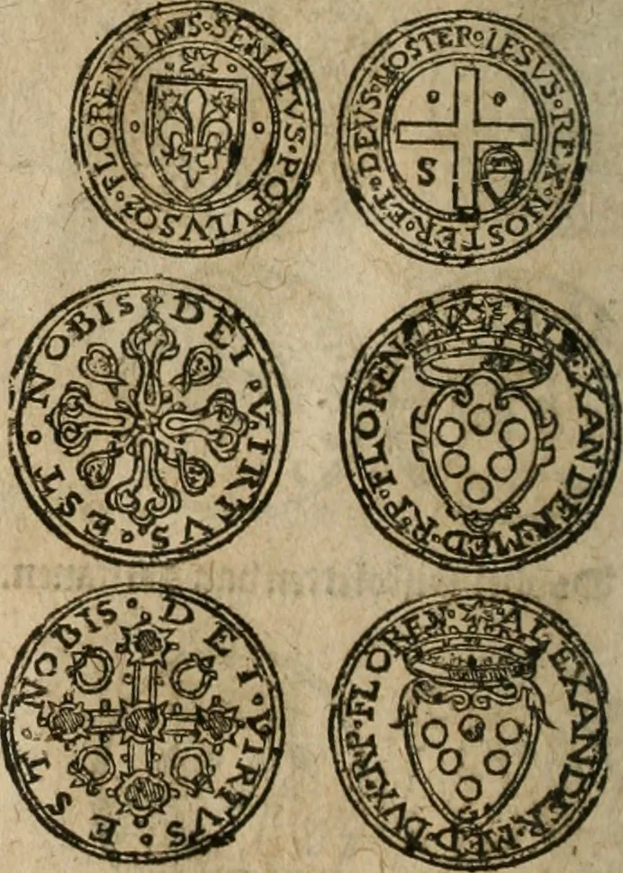 An illustration from Ordonnancie ende instructie naer de welcke voort-aen hen moeten reguleren die ghesworen wisselaers ofte collecteurs vande goude ende silvere penningen, wesende verboden, gheschroyt, te licht oft te seer versleten, ende oversulex verclaert ende ghehouden voor billoen, daer toe geoommitteert om de selve te leveren inde munten van Sijne Majesteyt, ende al daer bekeert te worden in penninghen van hunnen slaghe, 1633, leaf 91