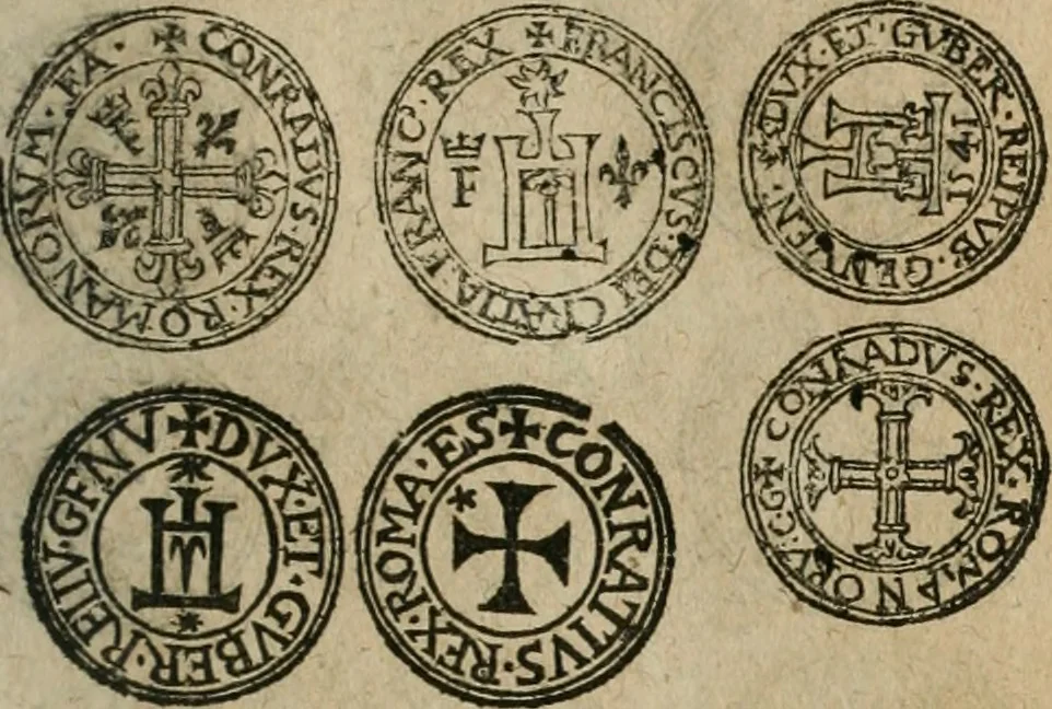 An illustration from Ordonnancie ende instructie naer de welcke voort-aen hen moeten reguleren die ghesworen wisselaers ofte collecteurs vande goude ende silvere penningen, wesende verboden, gheschroyt, te licht oft te seer versleten, ende oversulex verclaert ende ghehouden voor billoen, daer toe geoommitteert om de selve te leveren inde munten van Sijne Majesteyt, ende al daer bekeert te worden in penninghen van hunnen slaghe, 1633, leaf 92
