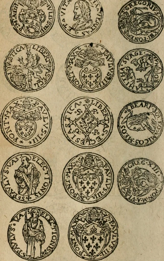 An illustration from Ordonnancie ende instructie naer de welcke voort-aen hen moeten reguleren die ghesworen wisselaers ofte collecteurs vande goude ende silvere penningen, wesende verboden, gheschroyt, te licht oft te seer versleten, ende oversulex verclaert ende ghehouden voor billoen, daer toe geoommitteert om de selve te leveren inde munten van Sijne Majesteyt, ende al daer bekeert te worden in penninghen van hunnen slaghe, 1633, leaf 93