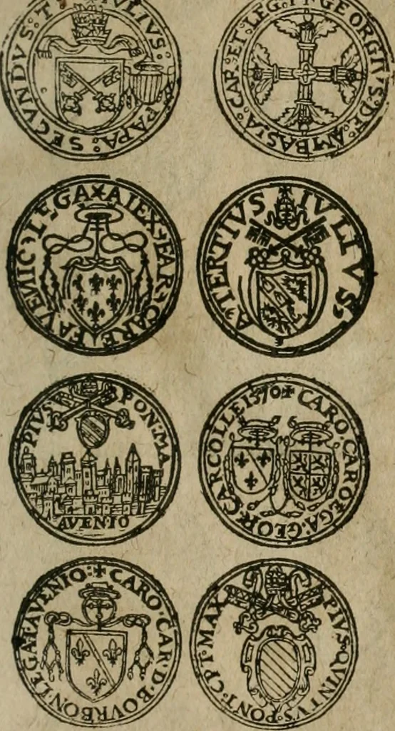 An illustration from Ordonnancie ende instructie naer de welcke voort-aen hen moeten reguleren die ghesworen wisselaers ofte collecteurs vande goude ende silvere penningen, wesende verboden, gheschroyt, te licht oft te seer versleten, ende oversulex verclaert ende ghehouden voor billoen, daer toe geoommitteert om de selve te leveren inde munten van Sijne Majesteyt, ende al daer bekeert te worden in penninghen van hunnen slaghe, 1633, leaf 94
