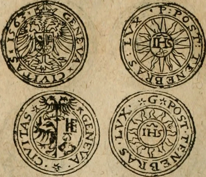 An illustration from Ordonnancie ende instructie naer de welcke voort-aen hen moeten reguleren die ghesworen wisselaers ofte collecteurs vande goude ende silvere penningen, wesende verboden, gheschroyt, te licht oft te seer versleten, ende oversulex verclaert ende ghehouden voor billoen, daer toe geoommitteert om de selve te leveren inde munten van Sijne Majesteyt, ende al daer bekeert te worden in penninghen van hunnen slaghe, 1633, leaf 97