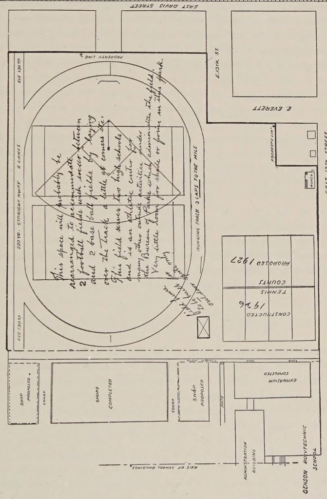 An illustration from The organization and administration of playgrounds and recreation, 1928, leaf 139