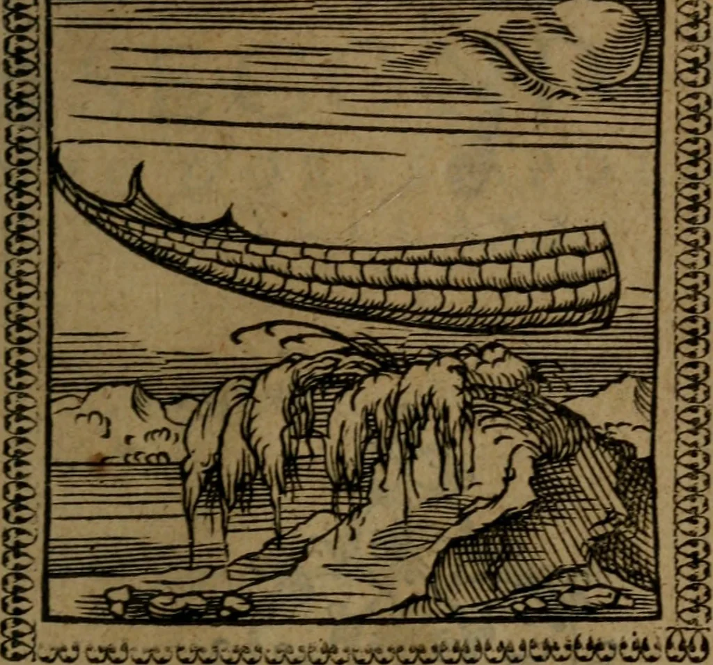 An illustration from Ori Apollinis Niliaci, De sacris Aegyptiorum notis, Aegyptiacè expressis : libri duo, iconibus illustrati, & aucti : nunc primùm in latinum ac gallicum sermonem conversi, 1574, leaf 100