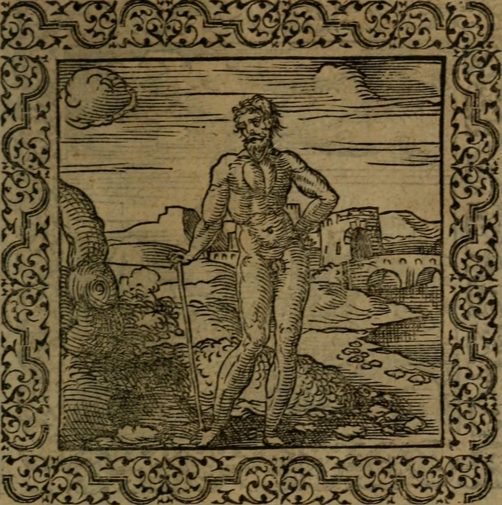 An illustration from Ori Apollinis Niliaci, De sacris Aegyptiorum notis, Aegyptiacè expressis : libri duo, iconibus illustrati, & aucti : nunc primùm in latinum ac gallicum sermonem conversi, 1574, leaf 106