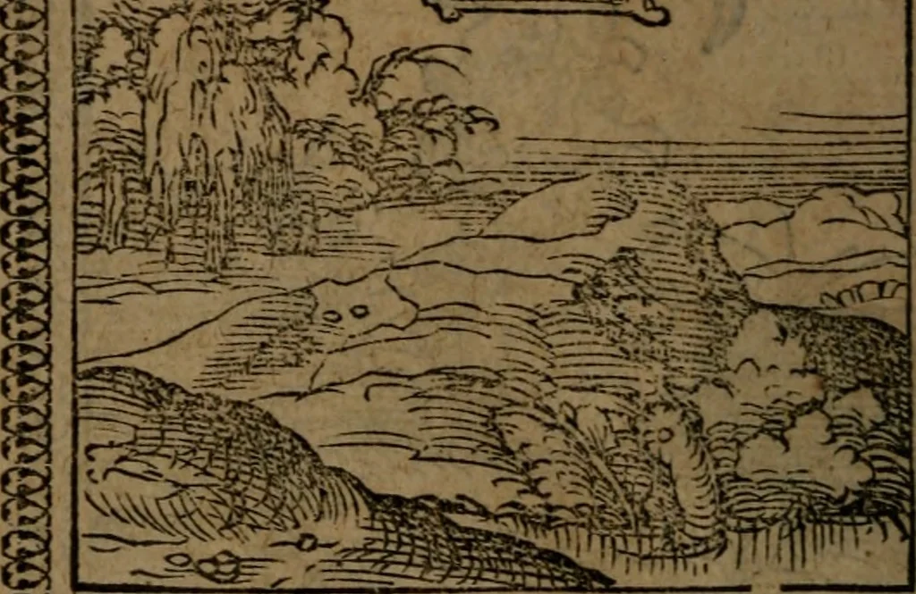 An illustration from Ori Apollinis Niliaci, De sacris Aegyptiorum notis, Aegyptiacè expressis : libri duo, iconibus illustrati, & aucti : nunc primùm in latinum ac gallicum sermonem conversi, 1574, leaf 111