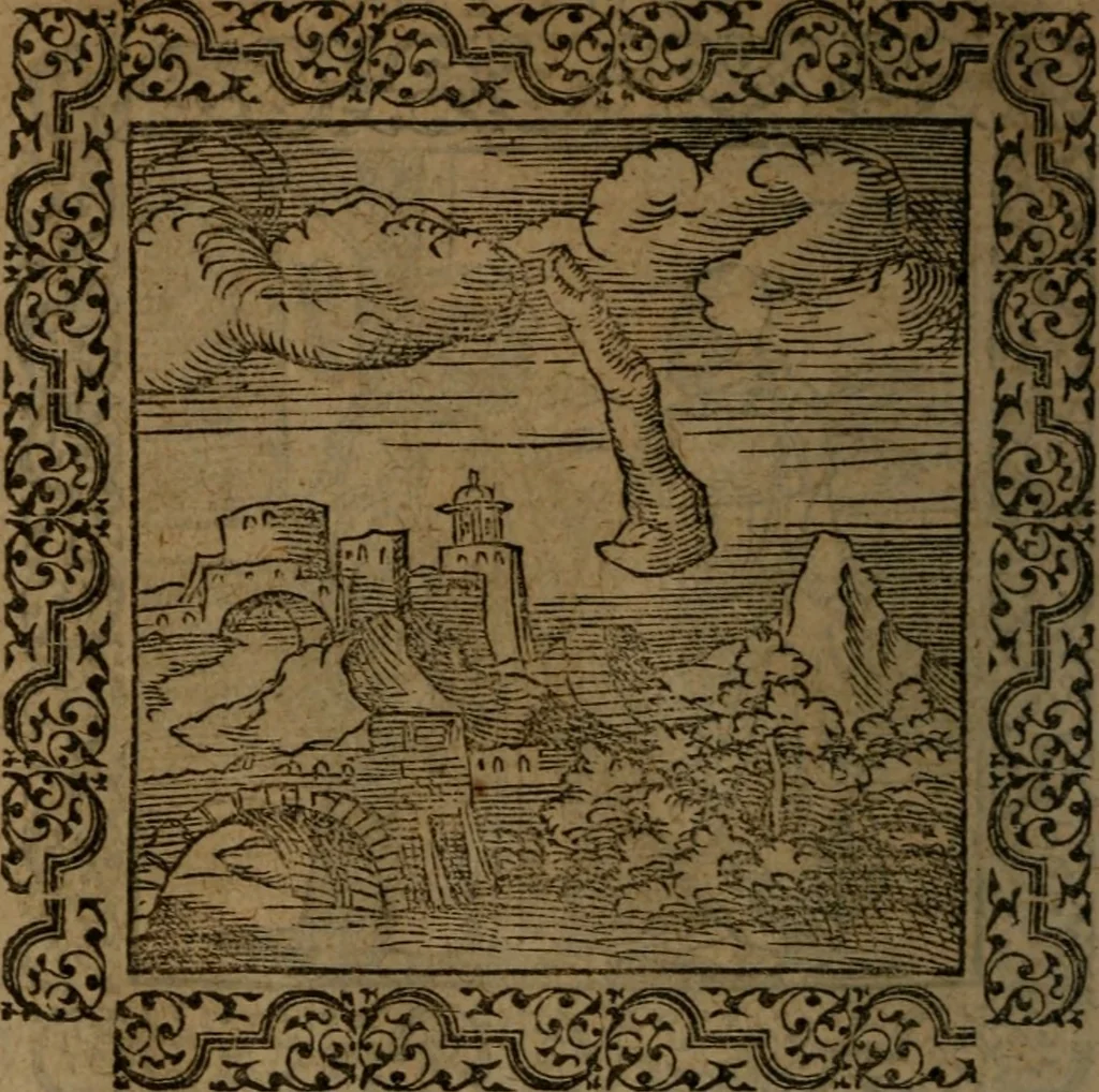 An illustration from Ori Apollinis Niliaci, De sacris Aegyptiorum notis, Aegyptiacè expressis : libri duo, iconibus illustrati, & aucti : nunc primùm in latinum ac gallicum sermonem conversi, 1574, leaf 113