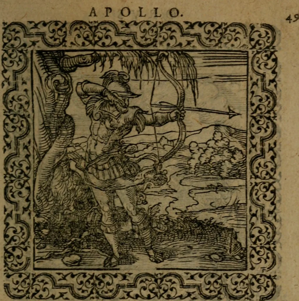 An illustration from Ori Apollinis Niliaci, De sacris Aegyptiorum notis, Aegyptiacè expressis : libri duo, iconibus illustrati, & aucti : nunc primùm in latinum ac gallicum sermonem conversi, 1574, leaf 114