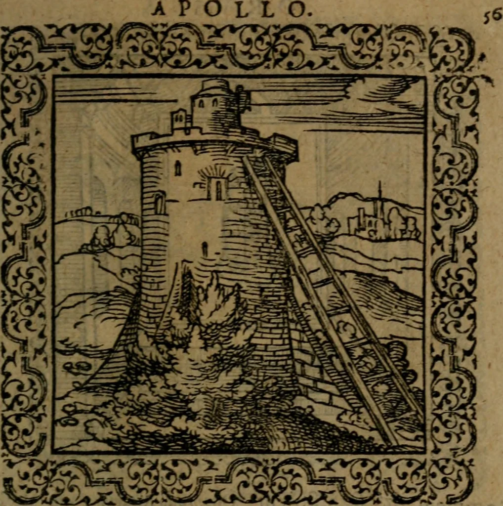 An illustration from Ori Apollinis Niliaci, De sacris Aegyptiorum notis, Aegyptiacè expressis : libri duo, iconibus illustrati, & aucti : nunc primùm in latinum ac gallicum sermonem conversi, 1574, leaf 126
