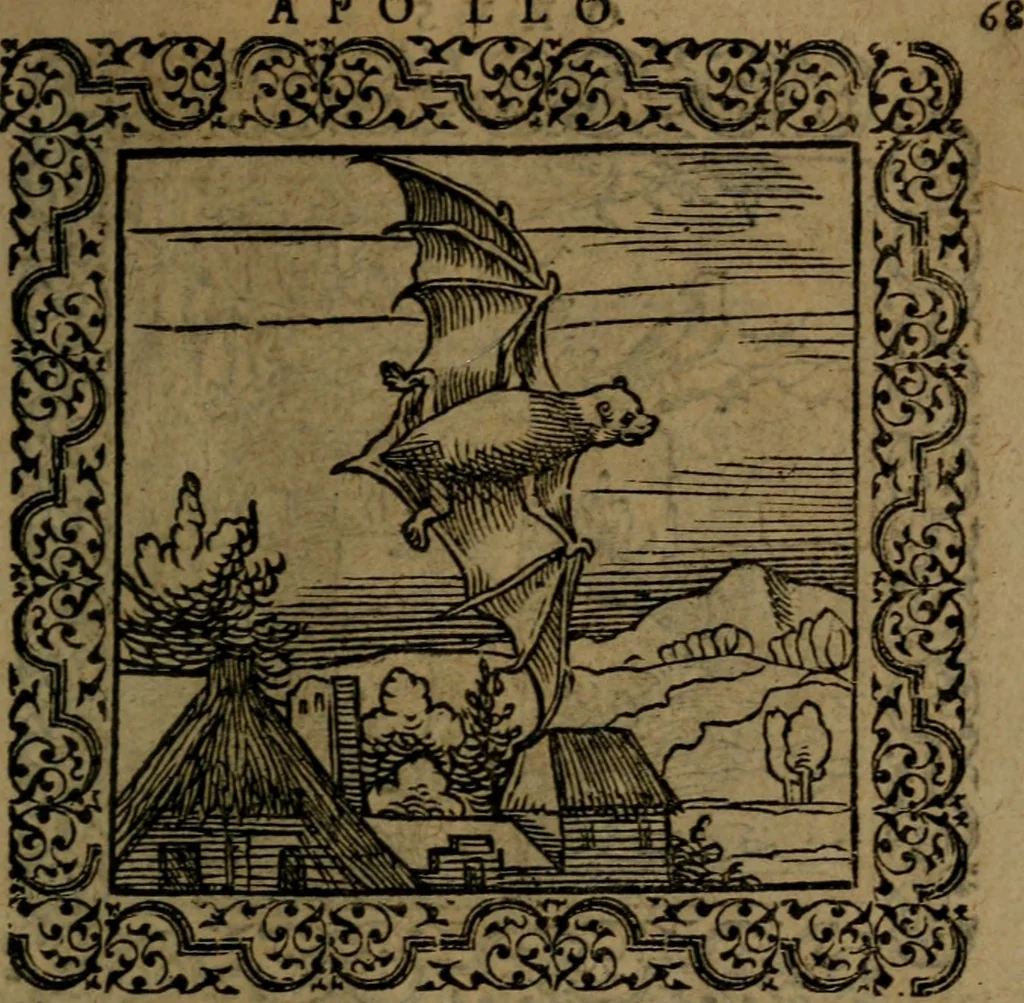 An illustration from Ori Apollinis Niliaci, De sacris Aegyptiorum notis, Aegyptiacè expressis : libri duo, iconibus illustrati, & aucti : nunc primùm in latinum ac gallicum sermonem conversi, 1574, leaf 150