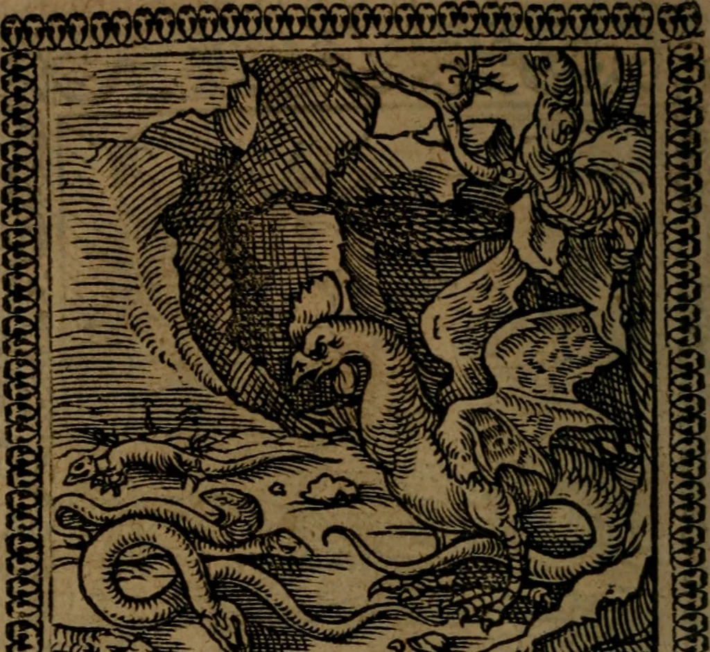 An illustration from Ori Apollinis Niliaci, De sacris Aegyptiorum notis, Aegyptiacè expressis : libri duo, iconibus illustrati, & aucti : nunc primùm in latinum ac gallicum sermonem conversi, 1574, leaf 159