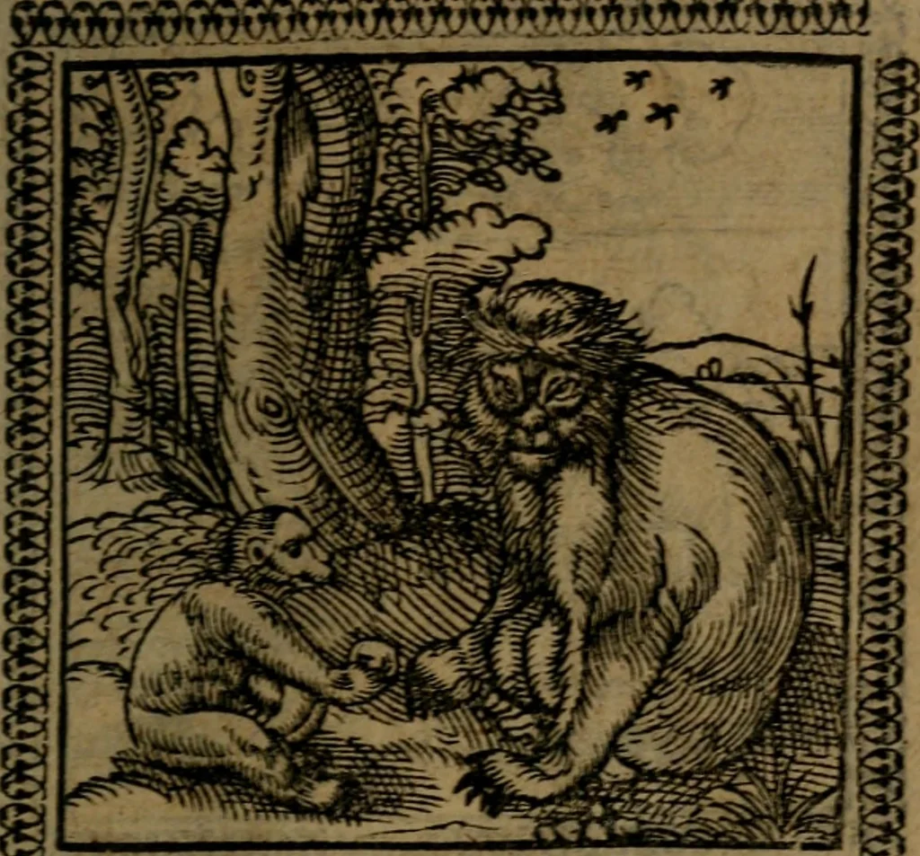 An illustration from Ori Apollinis Niliaci, De sacris Aegyptiorum notis, Aegyptiacè expressis : libri duo, iconibus illustrati, & aucti : nunc primùm in latinum ac gallicum sermonem conversi, 1574, leaf 164