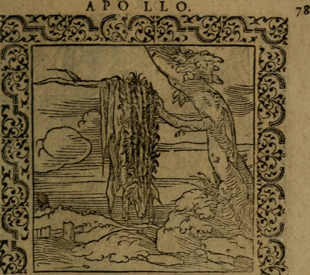 An illustration from Ori Apollinis Niliaci, De sacris Aegyptiorum notis, Aegyptiacè expressis : libri duo, iconibus illustrati, & aucti : nunc primùm in latinum ac gallicum sermonem conversi, 1574, leaf 170