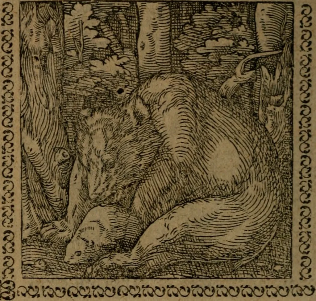An illustration from Ori Apollinis Niliaci, De sacris Aegyptiorum notis, Aegyptiacè expressis : libri duo, iconibus illustrati, & aucti : nunc primùm in latinum ac gallicum sermonem conversi, 1574, leaf 179
