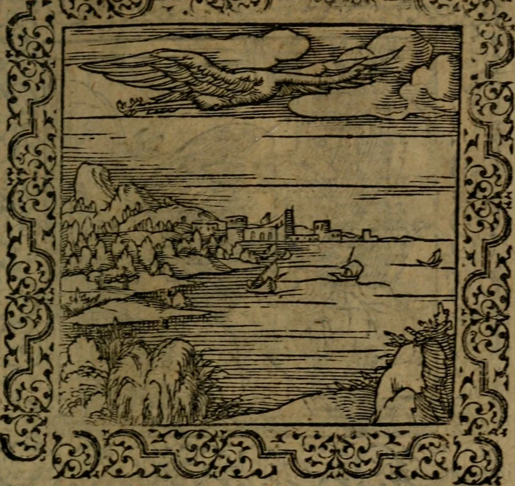 An illustration from Ori Apollinis Niliaci, De sacris Aegyptiorum notis, Aegyptiacè expressis : libri duo, iconibus illustrati, & aucti : nunc primùm in latinum ac gallicum sermonem conversi, 1574, leaf 194