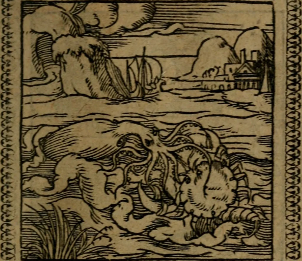 An illustration from Ori Apollinis Niliaci, De sacris Aegyptiorum notis, Aegyptiacè expressis : libri duo, iconibus illustrati, & aucti : nunc primùm in latinum ac gallicum sermonem conversi, 1574, leaf 202