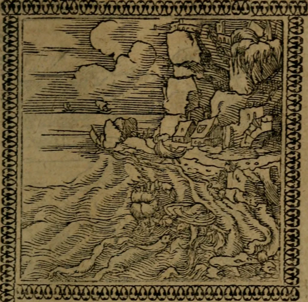 An illustration from Ori Apollinis Niliaci, De sacris Aegyptiorum notis, Aegyptiacè expressis : libri duo, iconibus illustrati, & aucti : nunc primùm in latinum ac gallicum sermonem conversi, 1574, leaf 204