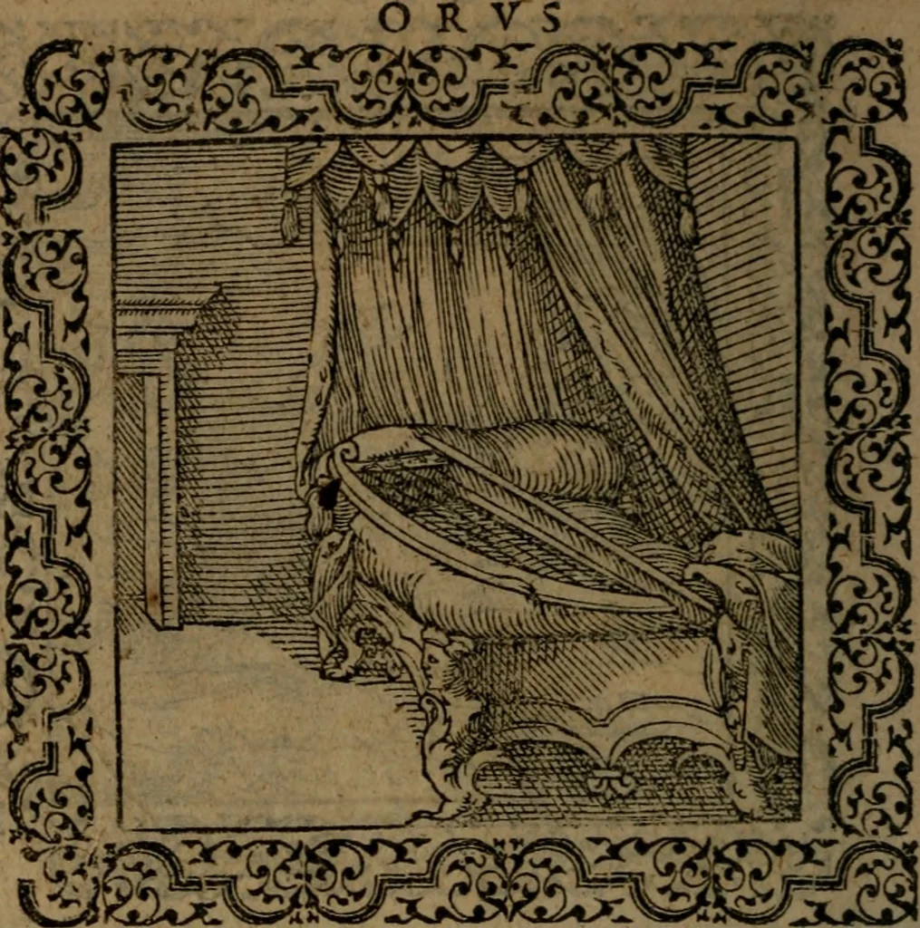 An illustration from Ori Apollinis Niliaci, De sacris Aegyptiorum notis, Aegyptiacè expressis : libri duo, iconibus illustrati, & aucti : nunc primùm in latinum ac gallicum sermonem conversi, 1574, leaf 211