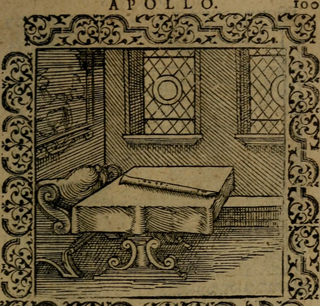 An illustration from Ori Apollinis Niliaci, De sacris Aegyptiorum notis, Aegyptiacè expressis : libri duo, iconibus illustrati, & aucti : nunc primùm in latinum ac gallicum sermonem conversi, 1574, leaf 212