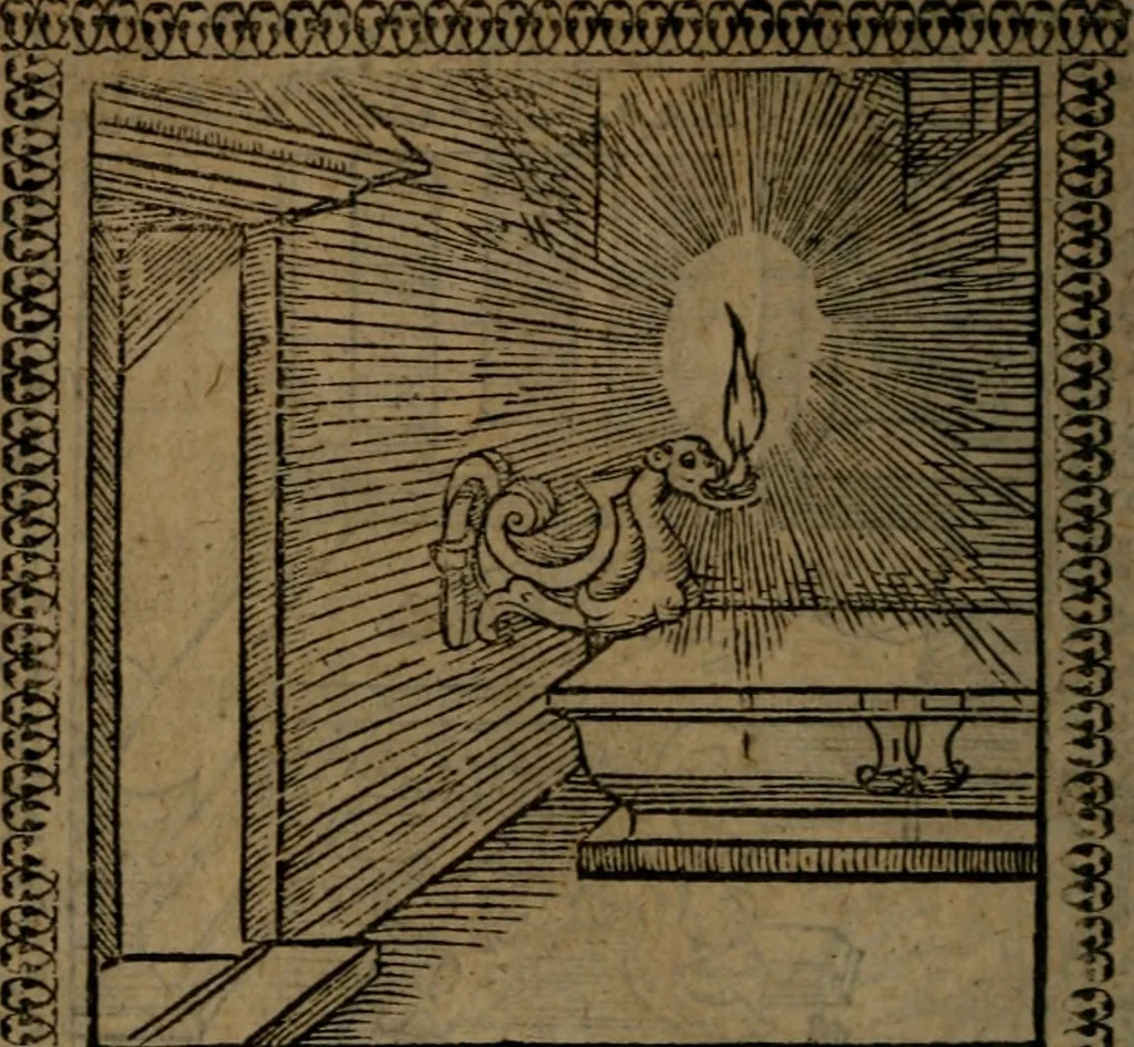 An illustration from Ori Apollinis Niliaci, De sacris Aegyptiorum notis, Aegyptiacè expressis : libri duo, iconibus illustrati, & aucti : nunc primùm in latinum ac gallicum sermonem conversi, 1574, leaf 219