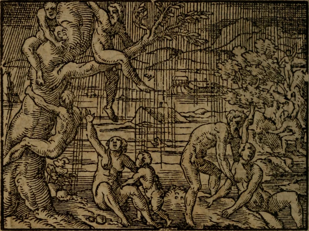 An illustration from Ori Apollinis Niliaci, De sacris Aegyptiorum notis, Aegyptiacè expressis : libri duo, iconibus illustrati, & aucti : nunc primùm in latinum ac gallicum sermonem conversi, 1574, leaf 247