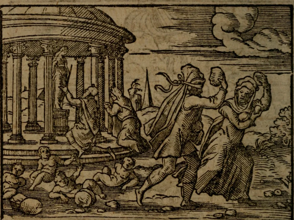 An illustration from Ori Apollinis Niliaci, De sacris Aegyptiorum notis, Aegyptiacè expressis : libri duo, iconibus illustrati, & aucti : nunc primùm in latinum ac gallicum sermonem conversi, 1574, leaf 249