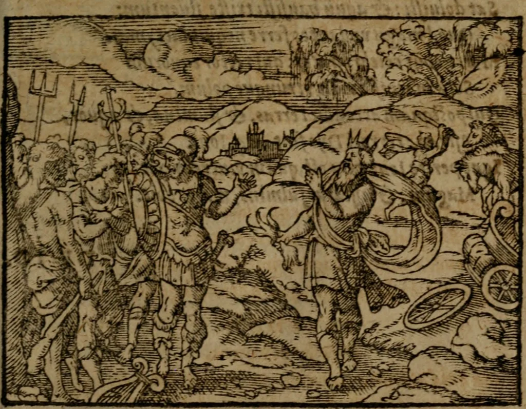 An illustration from Ori Apollinis Niliaci, De sacris Aegyptiorum notis, Aegyptiacè expressis : libri duo, iconibus illustrati, & aucti : nunc primùm in latinum ac gallicum sermonem conversi, 1574, leaf 268