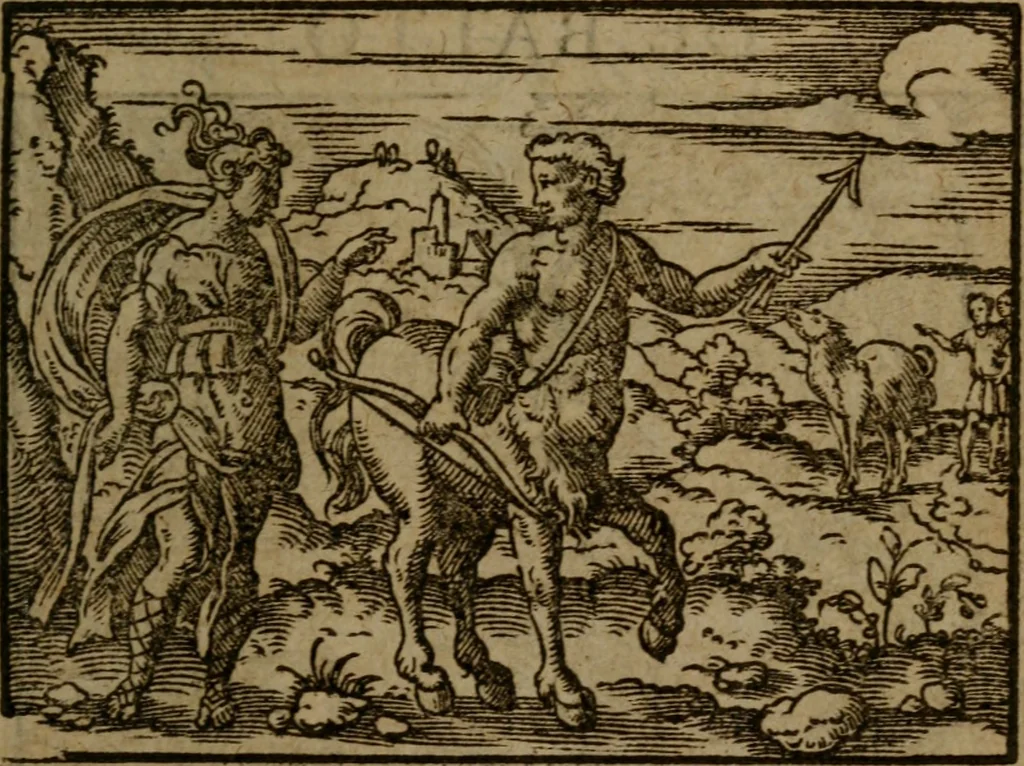 An illustration from Ori Apollinis Niliaci, De sacris Aegyptiorum notis, Aegyptiacè expressis : libri duo, iconibus illustrati, & aucti : nunc primùm in latinum ac gallicum sermonem conversi, 1574, leaf 278