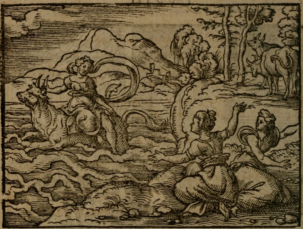 An illustration from Ori Apollinis Niliaci, De sacris Aegyptiorum notis, Aegyptiacè expressis : libri duo, iconibus illustrati, & aucti : nunc primùm in latinum ac gallicum sermonem conversi, 1574, leaf 283