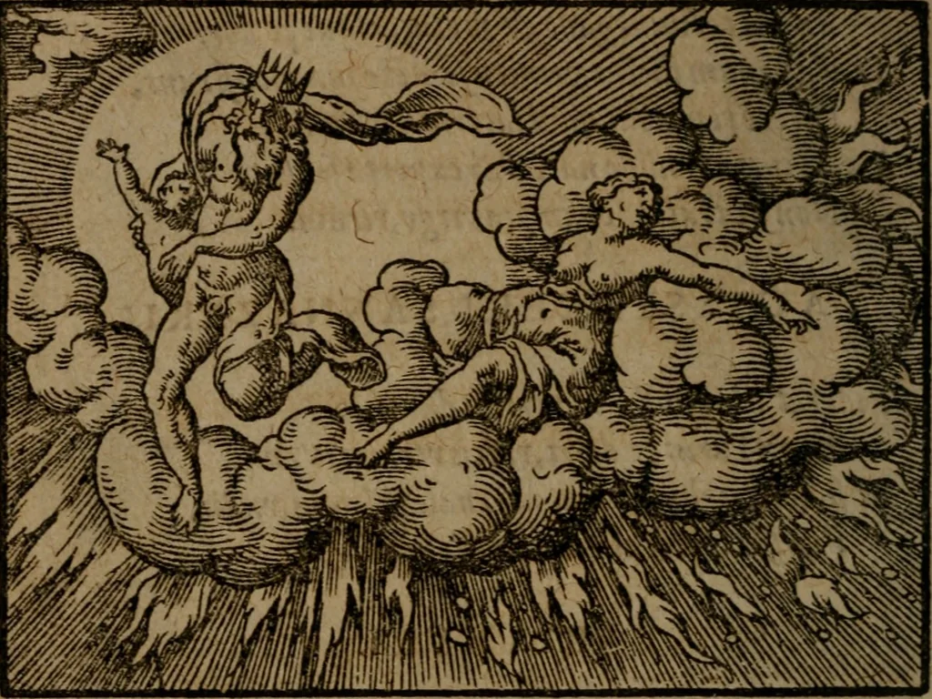 An illustration from Ori Apollinis Niliaci, De sacris Aegyptiorum notis, Aegyptiacè expressis : libri duo, iconibus illustrati, & aucti : nunc primùm in latinum ac gallicum sermonem conversi, 1574, leaf 287