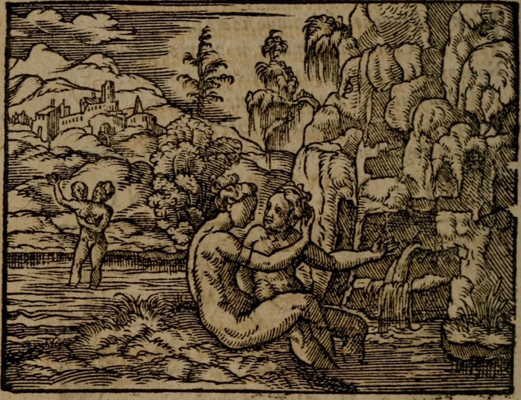 An illustration from Ori Apollinis Niliaci, De sacris Aegyptiorum notis, Aegyptiacè expressis : libri duo, iconibus illustrati, & aucti : nunc primùm in latinum ac gallicum sermonem conversi, 1574, leaf 293