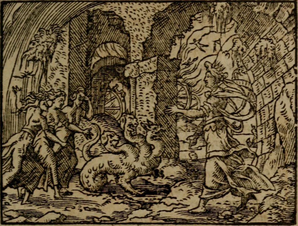 An illustration from Ori Apollinis Niliaci, De sacris Aegyptiorum notis, Aegyptiacè expressis : libri duo, iconibus illustrati, & aucti : nunc primùm in latinum ac gallicum sermonem conversi, 1574, leaf 296