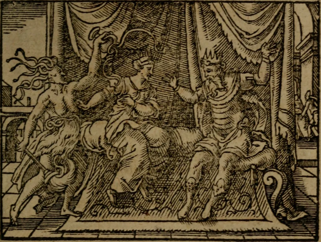 An illustration from Ori Apollinis Niliaci, De sacris Aegyptiorum notis, Aegyptiacè expressis : libri duo, iconibus illustrati, & aucti : nunc primùm in latinum ac gallicum sermonem conversi, 1574, leaf 304