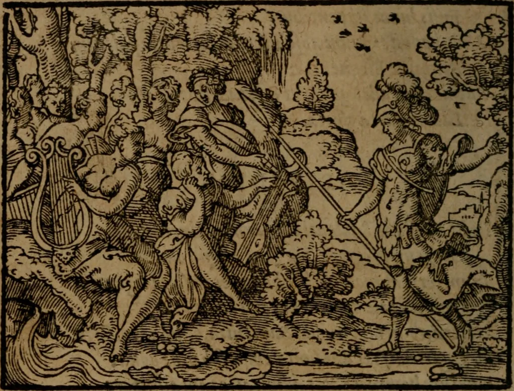 An illustration from Ori Apollinis Niliaci, De sacris Aegyptiorum notis, Aegyptiacè expressis : libri duo, iconibus illustrati, & aucti : nunc primùm in latinum ac gallicum sermonem conversi, 1574, leaf 319