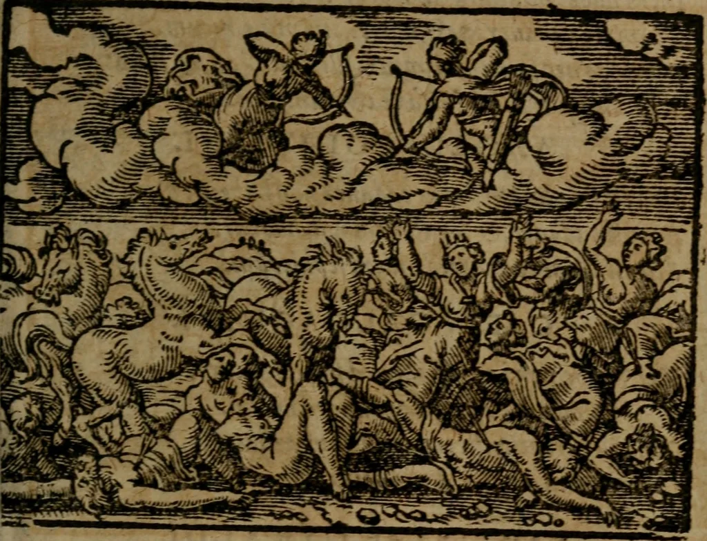 An illustration from Ori Apollinis Niliaci, De sacris Aegyptiorum notis, Aegyptiacè expressis : libri duo, iconibus illustrati, & aucti : nunc primùm in latinum ac gallicum sermonem conversi, 1574, leaf 328
