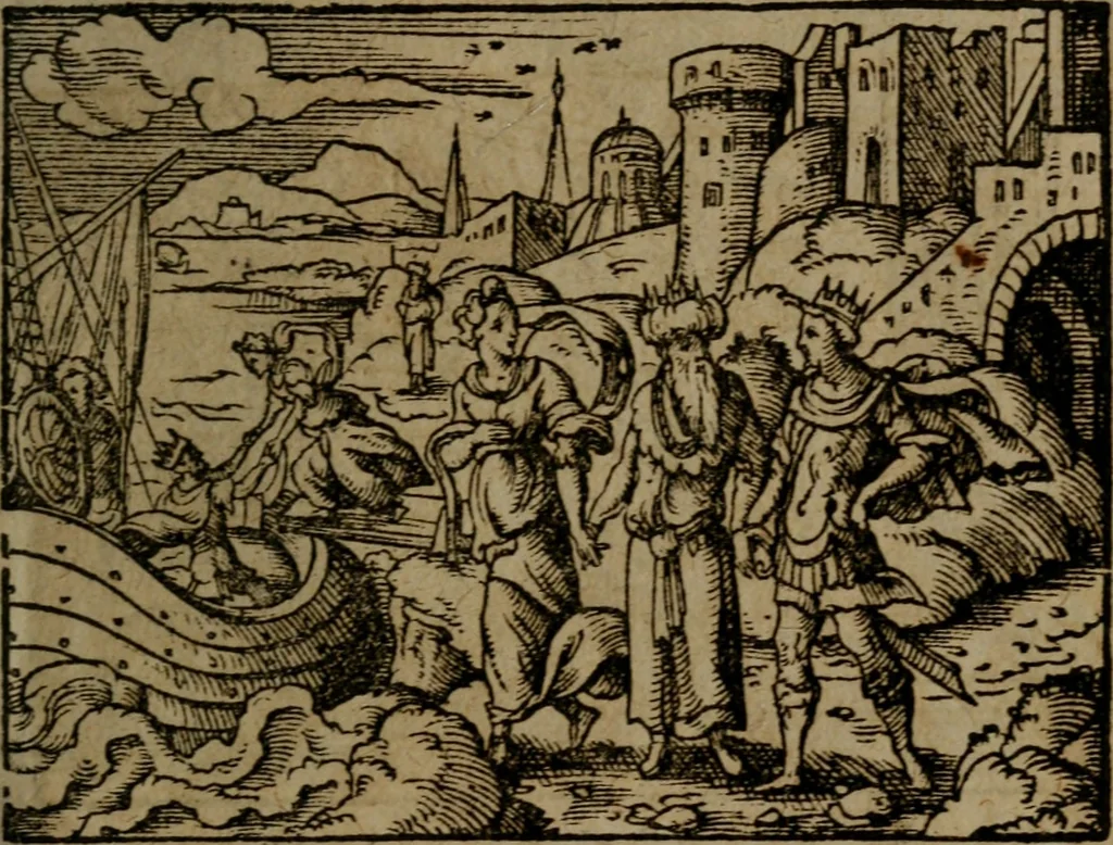 An illustration from Ori Apollinis Niliaci, De sacris Aegyptiorum notis, Aegyptiacè expressis : libri duo, iconibus illustrati, & aucti : nunc primùm in latinum ac gallicum sermonem conversi, 1574, leaf 340