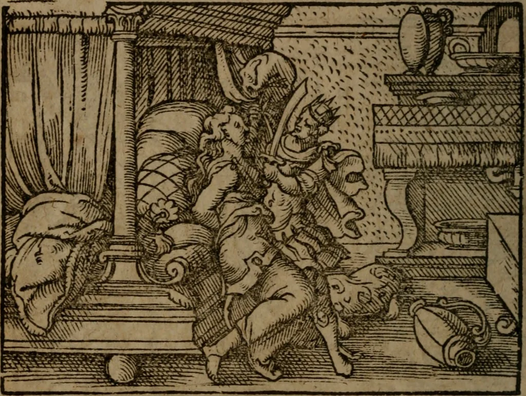 An illustration from Ori Apollinis Niliaci, De sacris Aegyptiorum notis, Aegyptiacè expressis : libri duo, iconibus illustrati, & aucti : nunc primùm in latinum ac gallicum sermonem conversi, 1574, leaf 341