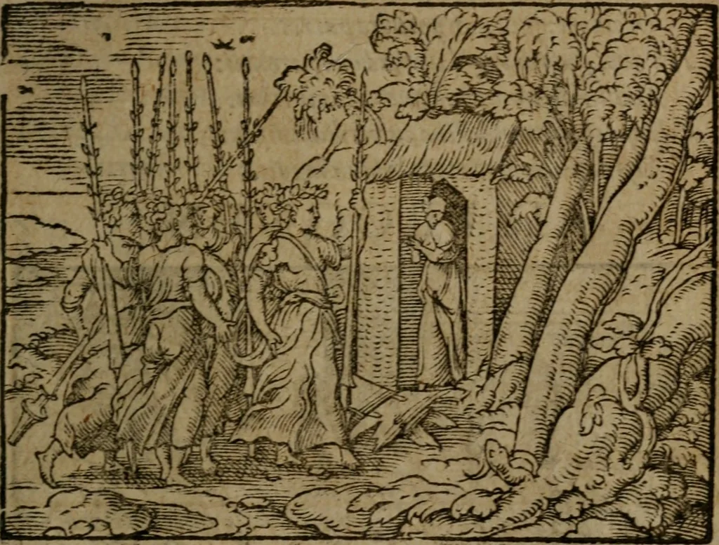 An illustration from Ori Apollinis Niliaci, De sacris Aegyptiorum notis, Aegyptiacè expressis : libri duo, iconibus illustrati, & aucti : nunc primùm in latinum ac gallicum sermonem conversi, 1574, leaf 342
