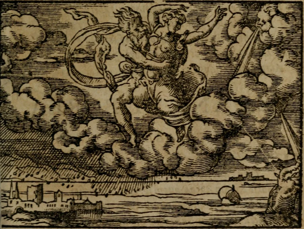 An illustration from Ori Apollinis Niliaci, De sacris Aegyptiorum notis, Aegyptiacè expressis : libri duo, iconibus illustrati, & aucti : nunc primùm in latinum ac gallicum sermonem conversi, 1574, leaf 344