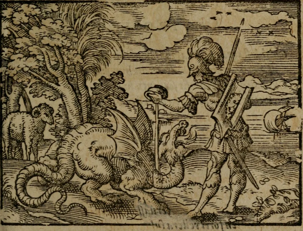 An illustration from Ori Apollinis Niliaci, De sacris Aegyptiorum notis, Aegyptiacè expressis : libri duo, iconibus illustrati, & aucti : nunc primùm in latinum ac gallicum sermonem conversi, 1574, leaf 348