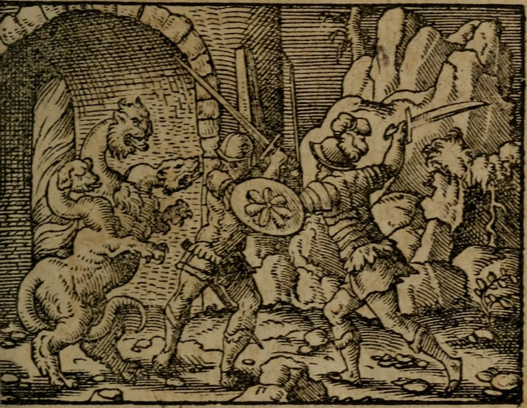 An illustration from Ori Apollinis Niliaci, De sacris Aegyptiorum notis, Aegyptiacè expressis : libri duo, iconibus illustrati, & aucti : nunc primùm in latinum ac gallicum sermonem conversi, 1574, leaf 360