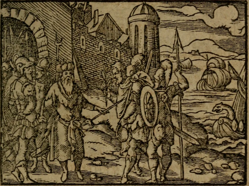 An illustration from Ori Apollinis Niliaci, De sacris Aegyptiorum notis, Aegyptiacè expressis : libri duo, iconibus illustrati, & aucti : nunc primùm in latinum ac gallicum sermonem conversi, 1574, leaf 362