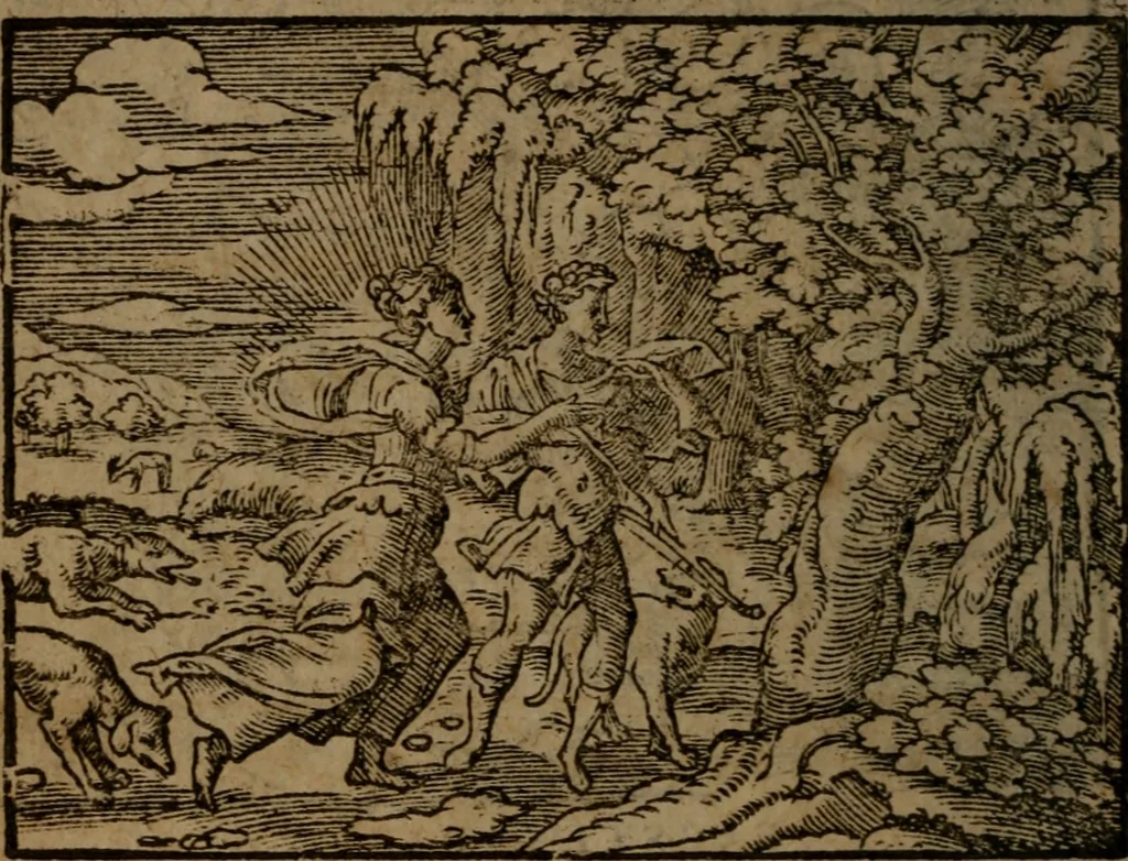 An illustration from Ori Apollinis Niliaci, De sacris Aegyptiorum notis, Aegyptiacè expressis : libri duo, iconibus illustrati, & aucti : nunc primùm in latinum ac gallicum sermonem conversi, 1574, leaf 365